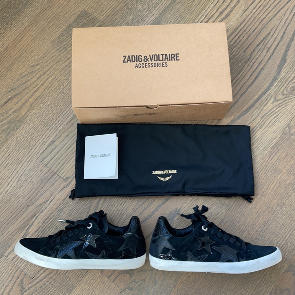 ZADIG & VOLTAIRE suede star sneakers